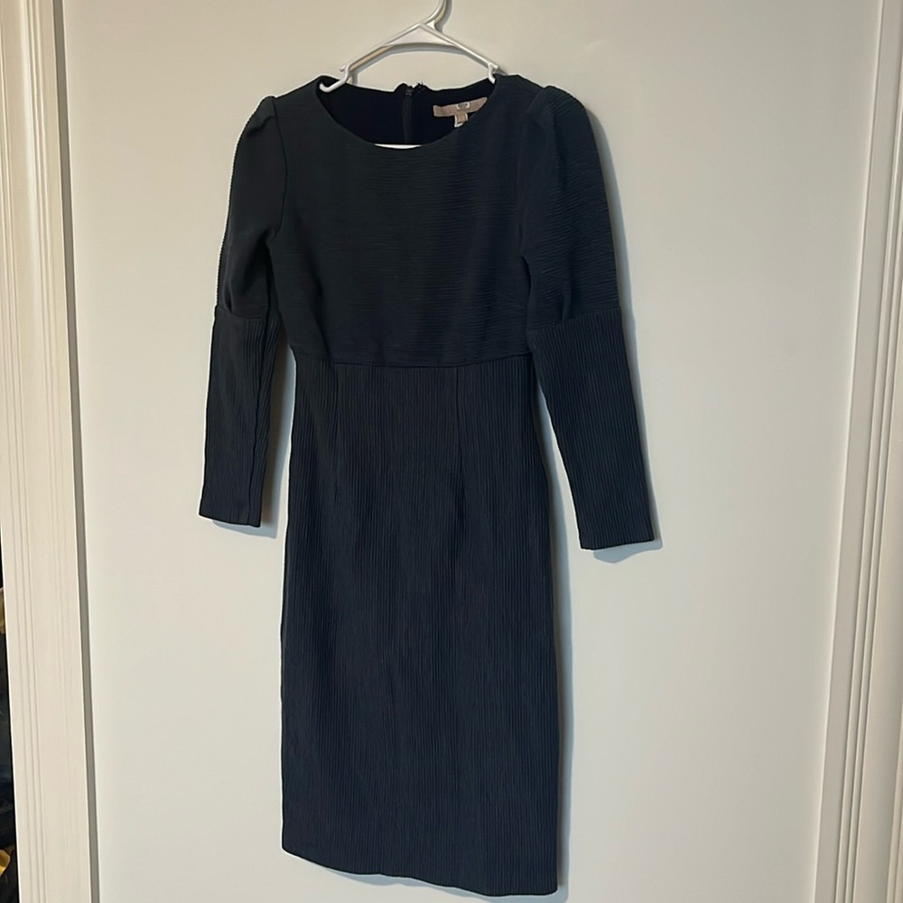 Hutch Navy Ribbed Long Sleeve Dress, lightly worn